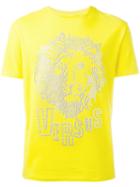 Versus Lion Metallic Print T-shirt, Men's, Size: Medium, Yellow/orange, Cotton/spandex/elastane