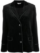 Liu Jo Striped Fitted Blazer - Black