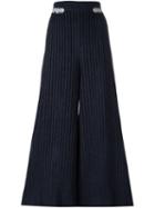 Peter Pilotto Velvet Culottes, Women's, Size: 12, Blue, Polyamide/polyester/ramie/cotton