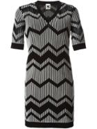 M Missoni Zigzag Intarsia Dress, Women's, Size: 44, Black, Cotton/acrylic/polyamide/wool