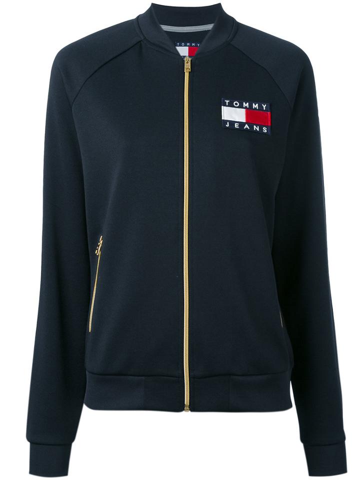 Tommy Jeans - Zipped Bomber Jacket - Women - Polyester/cotton - Xs, Blue, Polyester/cotton