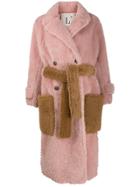 L'autre Chose Oversized Faux-fur Coat - Pink