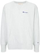Champion Crew Neck Logo Sweatshirt - Grey