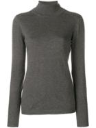 Liu Jo Studded Sleeve Turtleneck Sweater - Grey