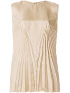 Maison Margiela Sleeveless Pleated Top - Nude & Neutrals