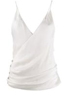 Balmain Wrap-style Camisole Blouse - White