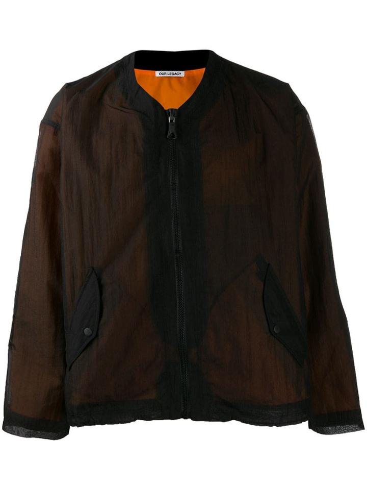 Our Legacy Boxy-fit Bomber Jacket - Black