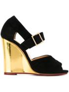 Charlotte Olympia Marcella 110 Sandals, Women's, Size: 40, Black, Calf Leather/leather/suede