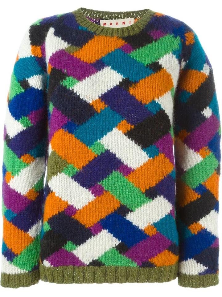 Marni Chevron Pattern Sweater