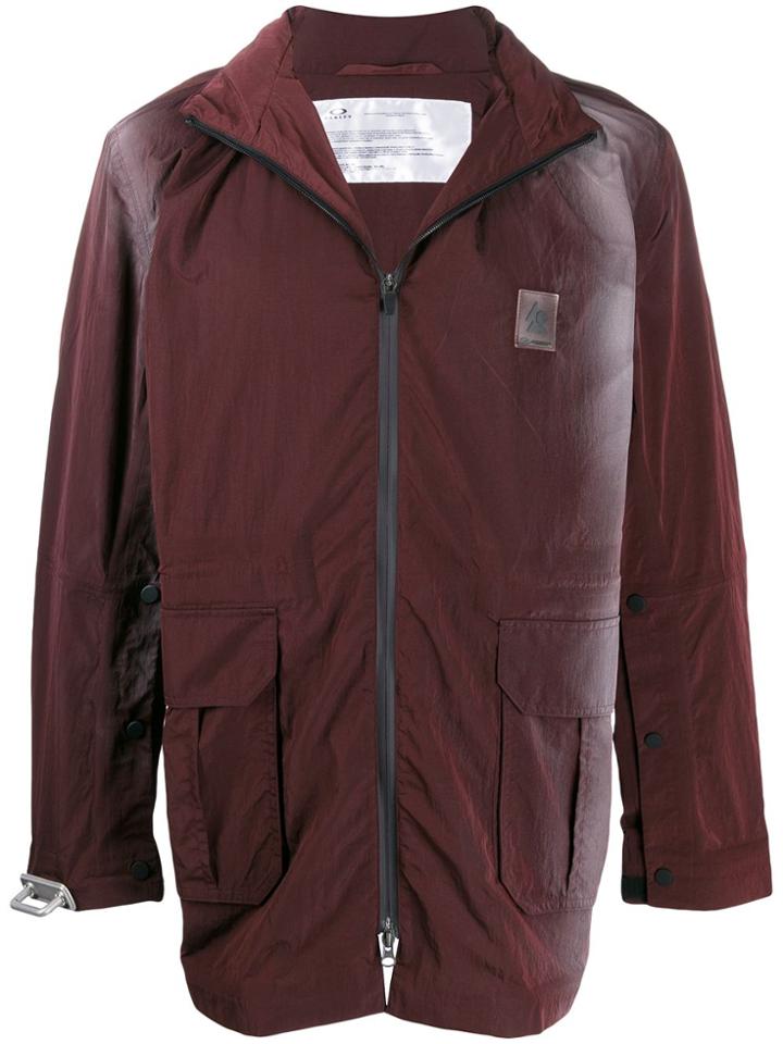 Oakley By Samuel Ross Zipped Ombré Effect Coat - Red