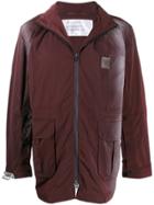 Oakley By Samuel Ross Zipped Ombré Effect Coat - Red