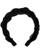 Jennifer Behr Silk-faille Lorelei Headband - Black