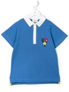 Fendi Kids Lightbulb Embroidered Polo Shirt, Boy's, Size: 12 Yrs, Blue