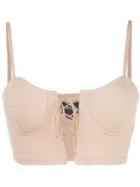 Callipygian Lace-up Bralet - Brown