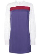 Brognano Lace Sleeve Shift Dress - Pink & Purple