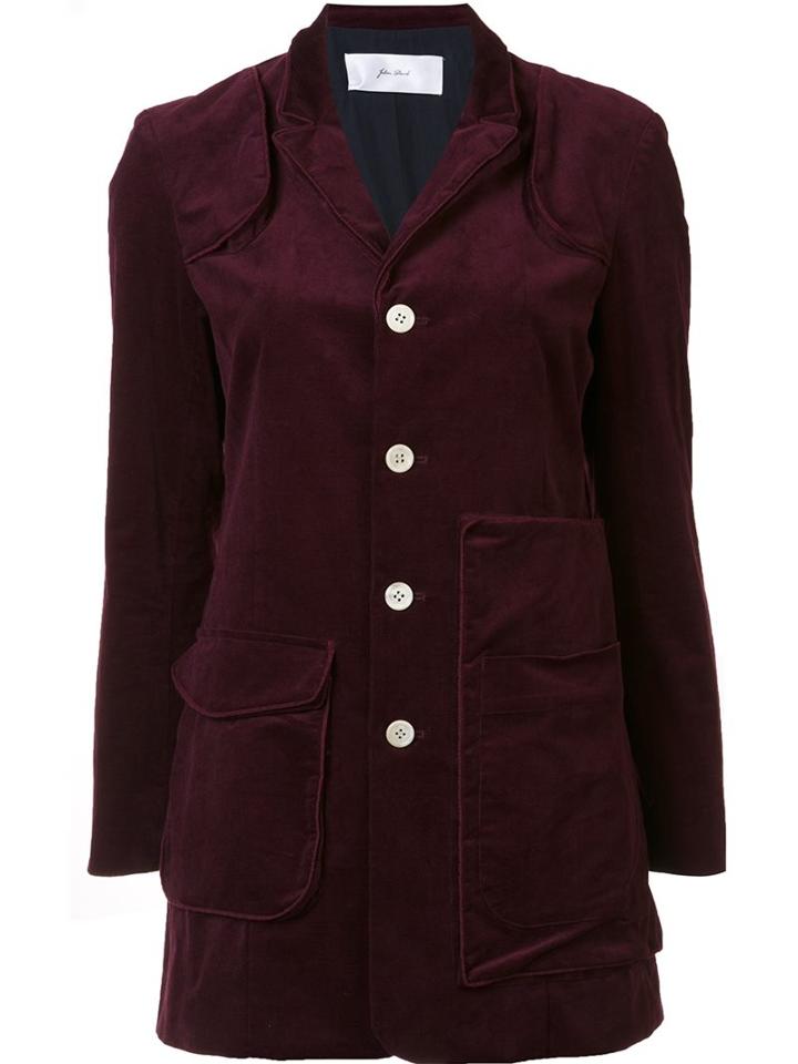 Julien David Long Velvet Blazer
