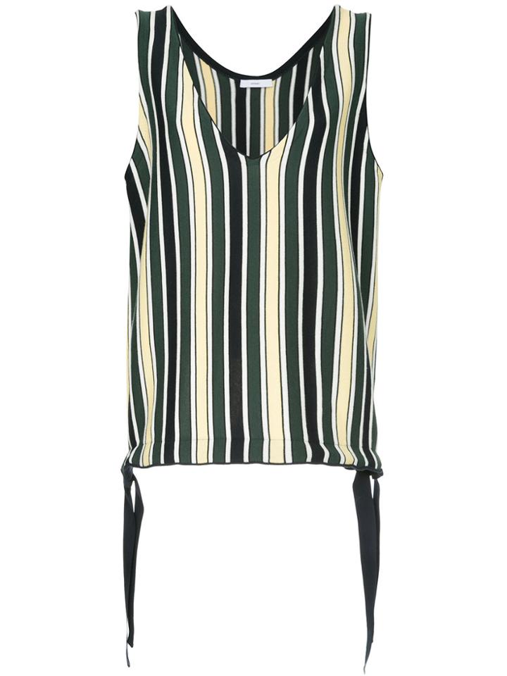 Astraet Striped Tie Hem Cami - Green