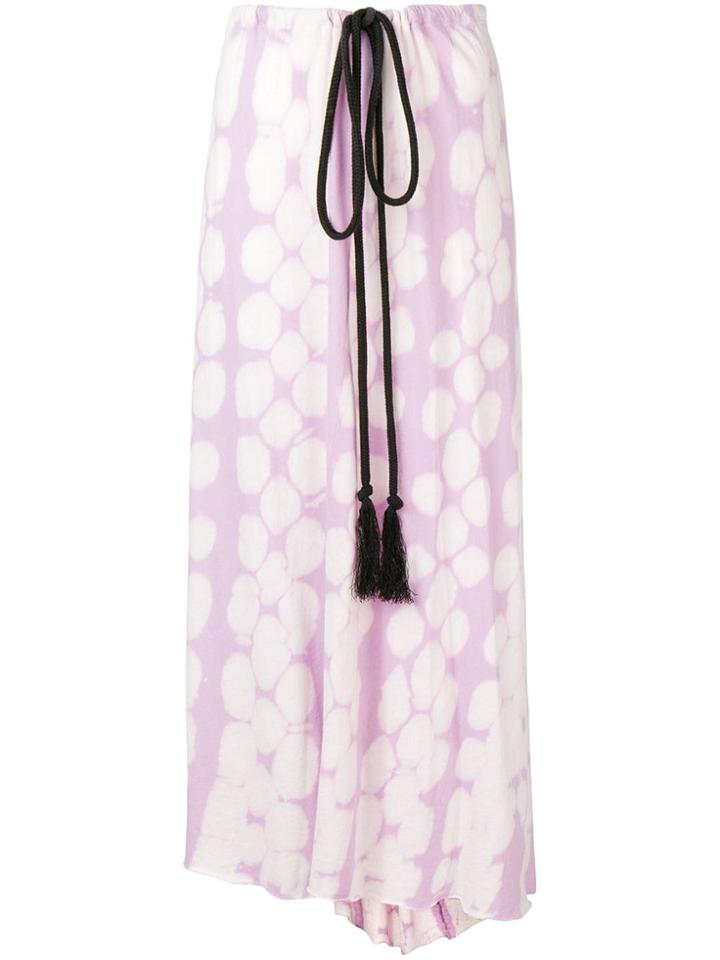 Raquel Allegra Tie-dye Knitted Skirt - Purple