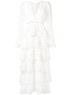 Zimmermann Tiered Cut Out Dress - White