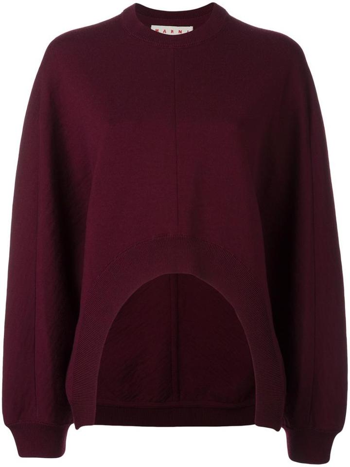 Marni Adda Sweatshirt, Women's, Size: 42, Red, Virgin Wool