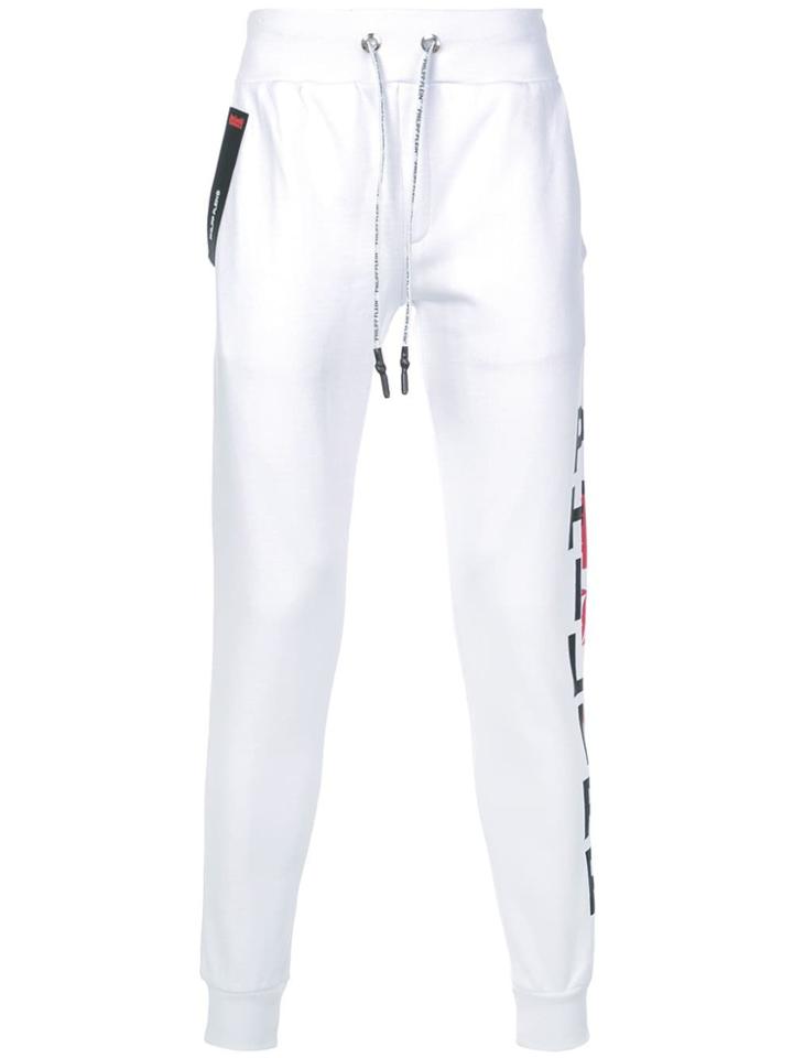Philipp Plein Fitted Track Trousers - White