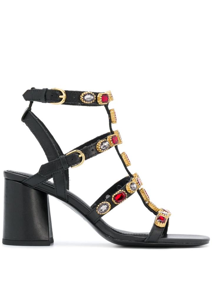 Ash Jewel Sandals - Black