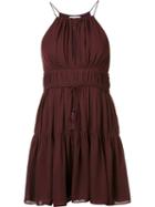 Cinq A Sept Tiered Mini Dress, Women's, Size: Xs, Red, Silk
