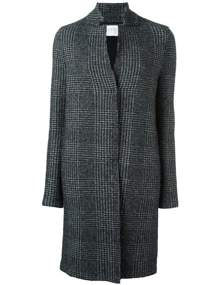 Harris Wharf London Notched Stand Collar Coat, Women's, Size: 48, Black, Cotton/polyamide/wool