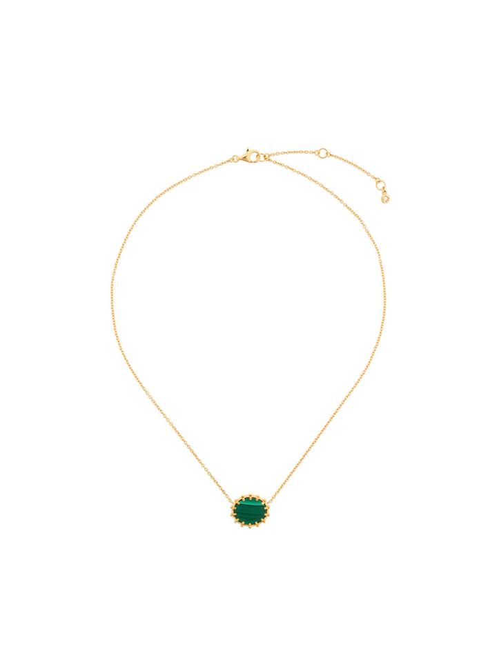 Astley Clarke Malachite Floris Pendant - Metallic