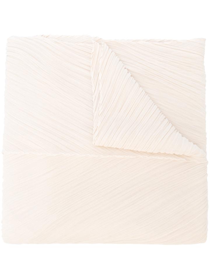 Pleats Please By Issey Miyake Pleated Scarf - White