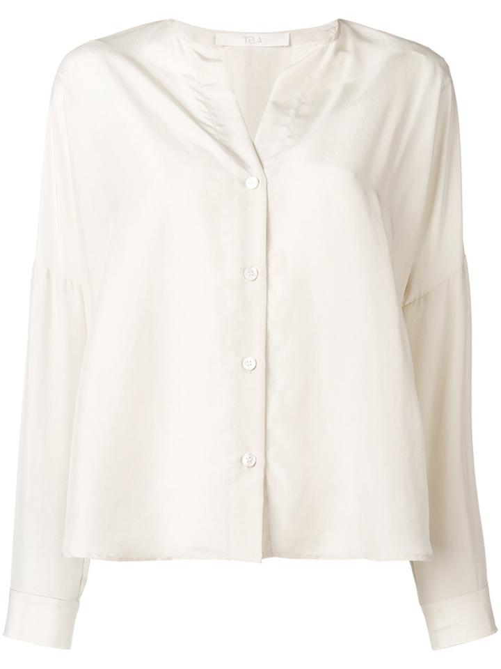 Tela Loose Fit Blouse - Nude & Neutrals