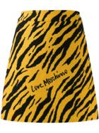 Love Moschino Zebra Print Mini Skirt - Yellow