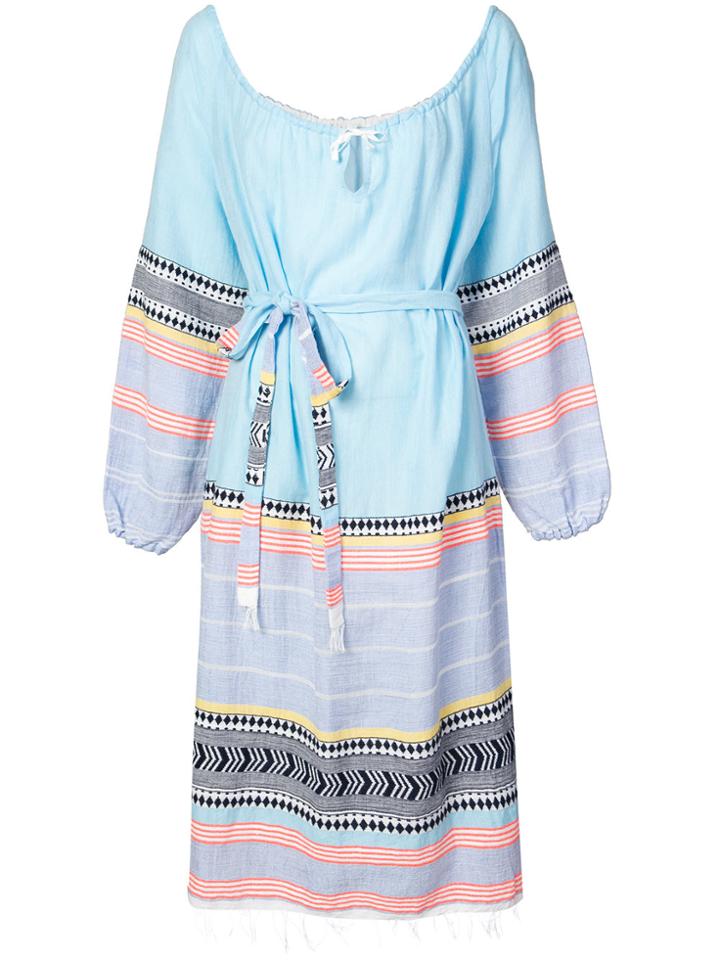 Lemlem Striped Belted Dress - Blue