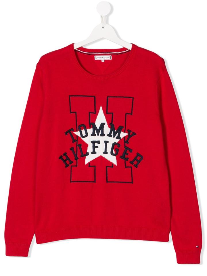Tommy Hilfiger Junior Teen Logo Embroidered Sweater