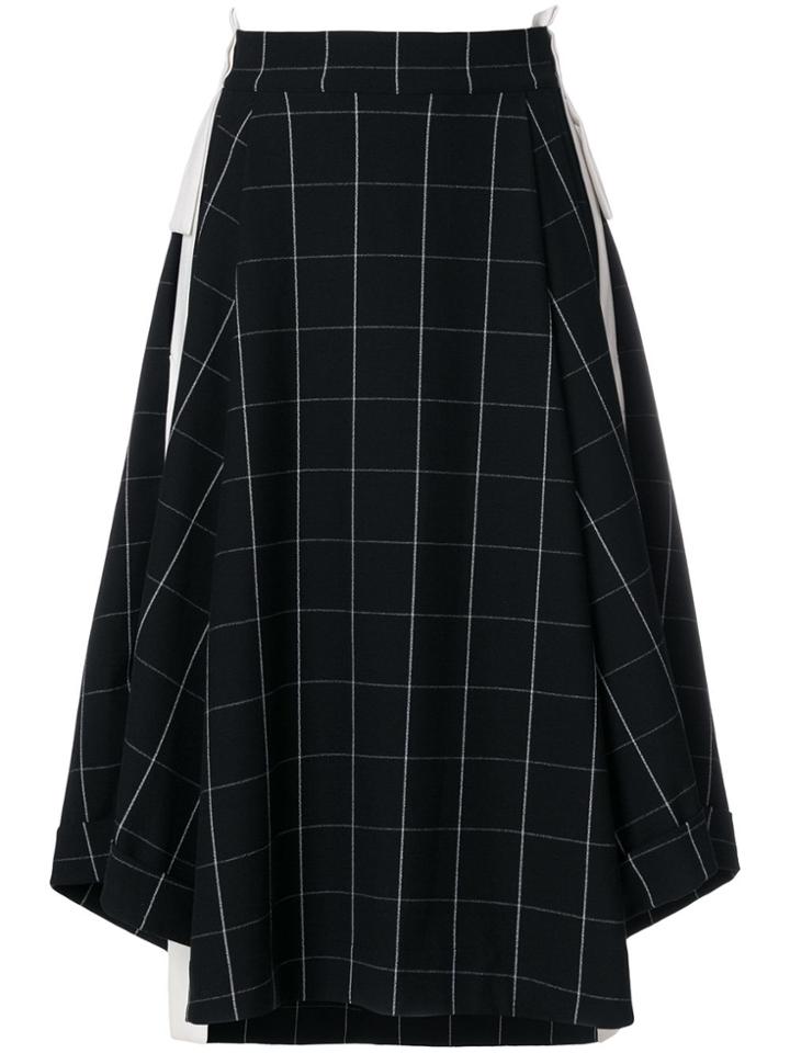 Henrik Vibskov Meter Checked Asymmetric Skirt - Black