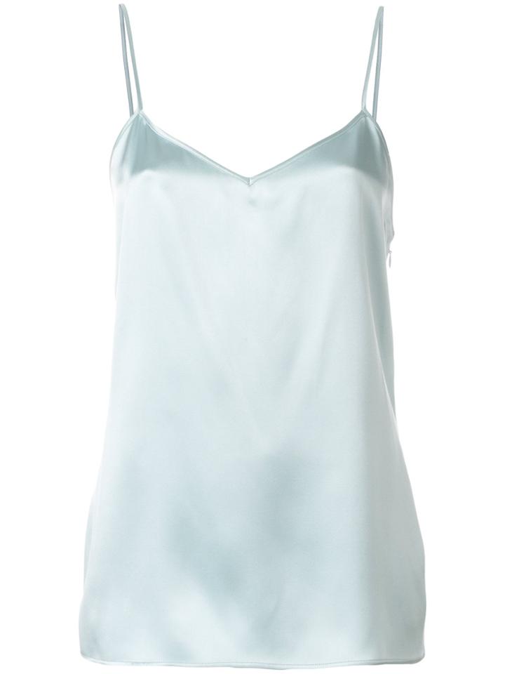 Salvatore Ferragamo Spaghetti Strap Top - Blue