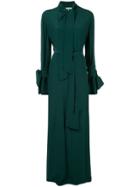 Layeur Belted Long Dress - Green
