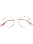 Chloé Eyewear Round Fine Rim Glasses - Brown