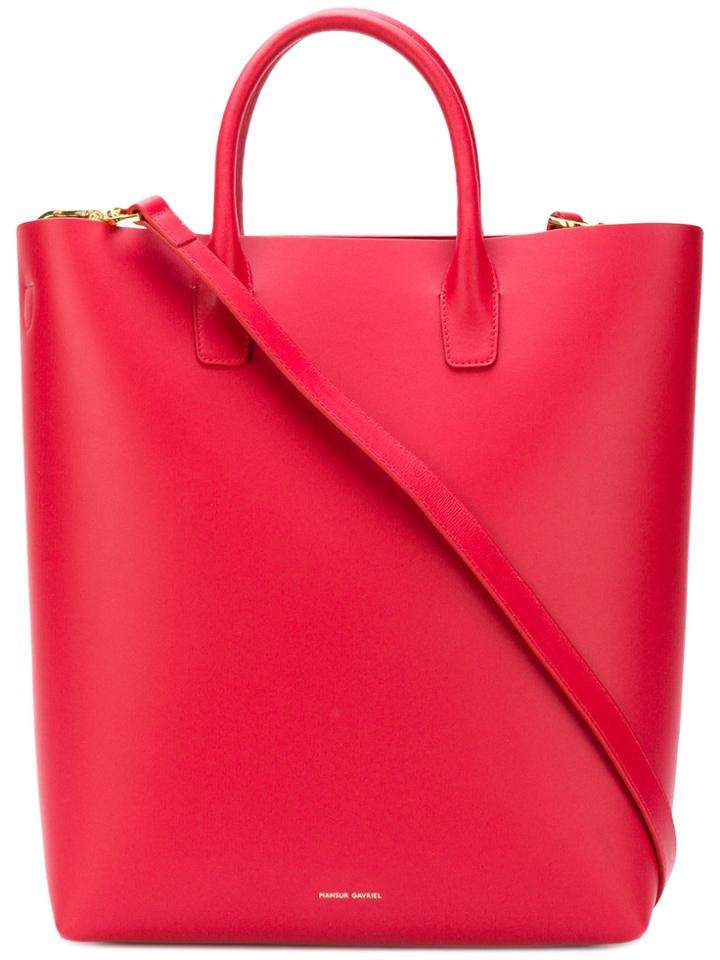 Mansur Gavriel Logo Stamp Tote - Red