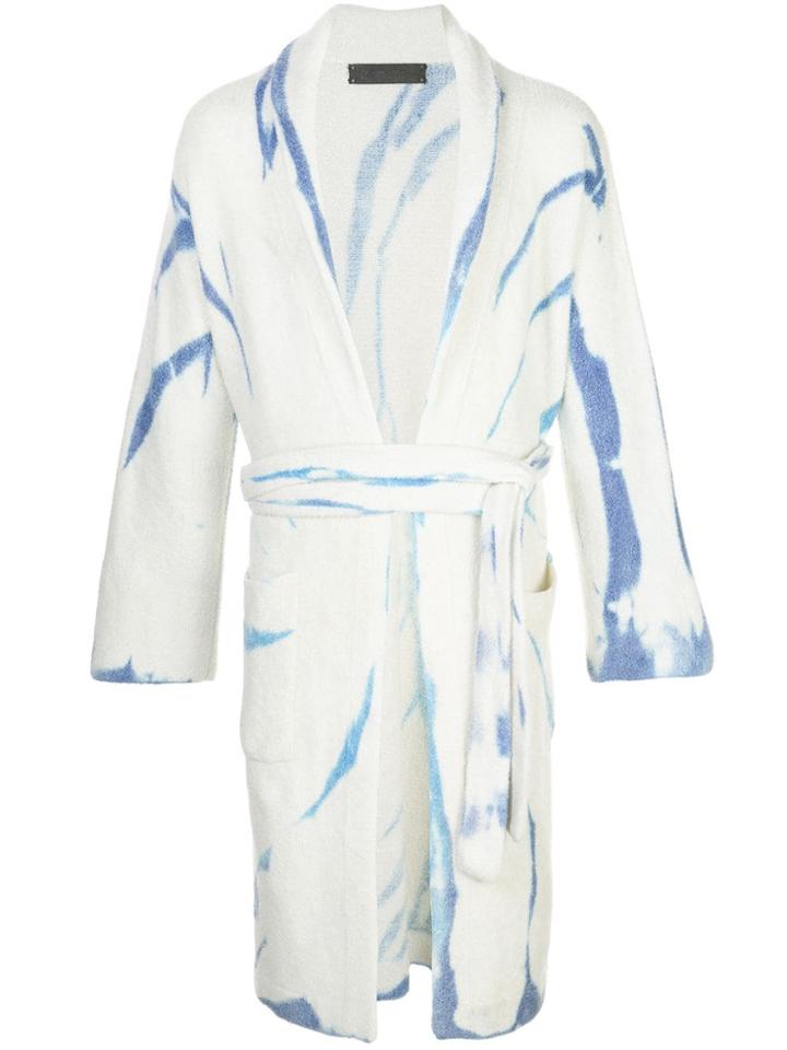 The Elder Statesman Cyclone Tie-dye Cardi-coat - White