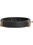 Burberry Glossy Leather Belt - Black