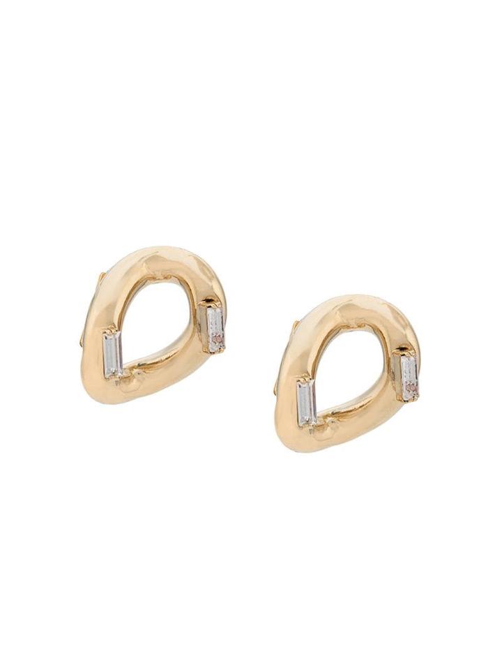 Rosantica Embellished Stud Earrings - Gold