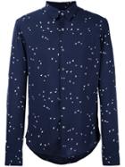 Armani Jeans - Allover Logo Print Shirt - Men - Viscose - M, Blue, Viscose