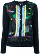 Muveil Printed Cardigan, Size: 40, Blue, Cotton/wool/polyester