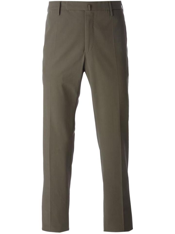 Incotex Tailored Trousers, Men's, Size: 56, Green, Cotton