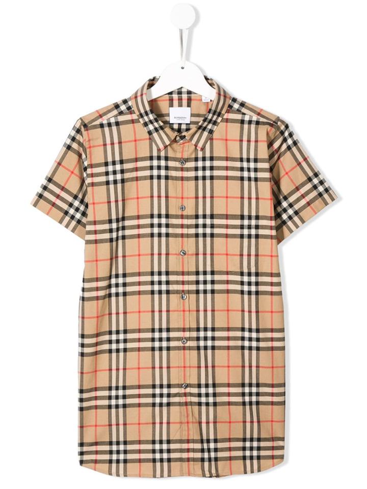 Burberry Kids Fred Signature Check Shirt - Neutrals