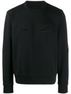 Fendi Tonal Bag Bugs Motif Sweatshirt - Black