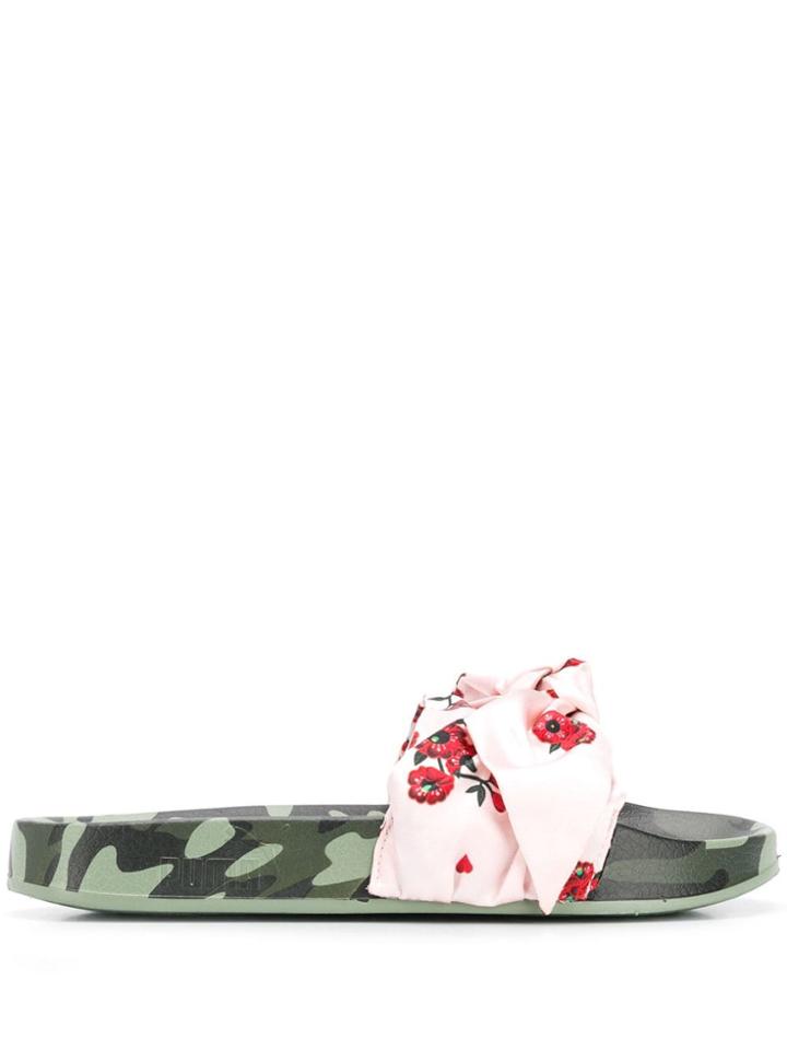 Puma Camouflage Pattern Slides - Pink