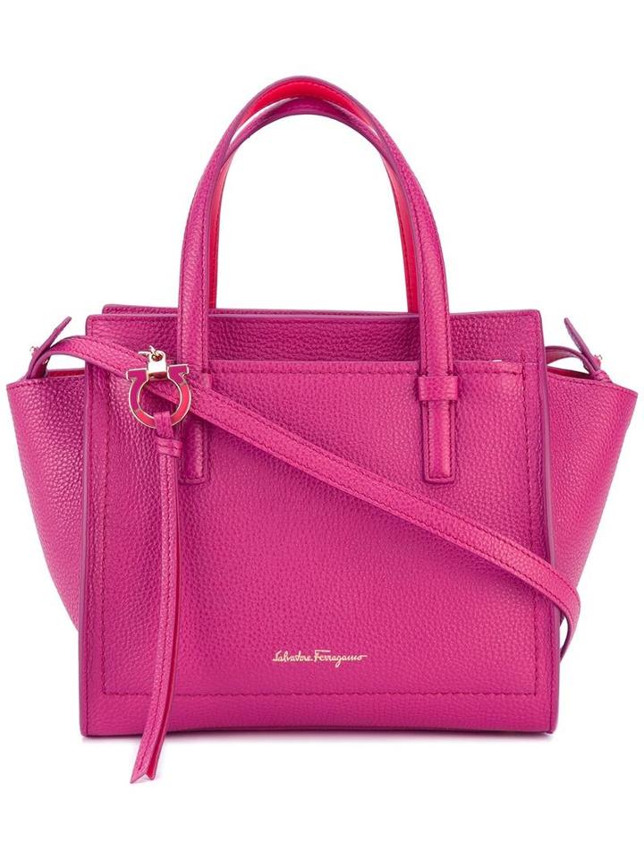 Salvatore Ferragamo 'amy' Tote, Pink/purple, Calf Leather