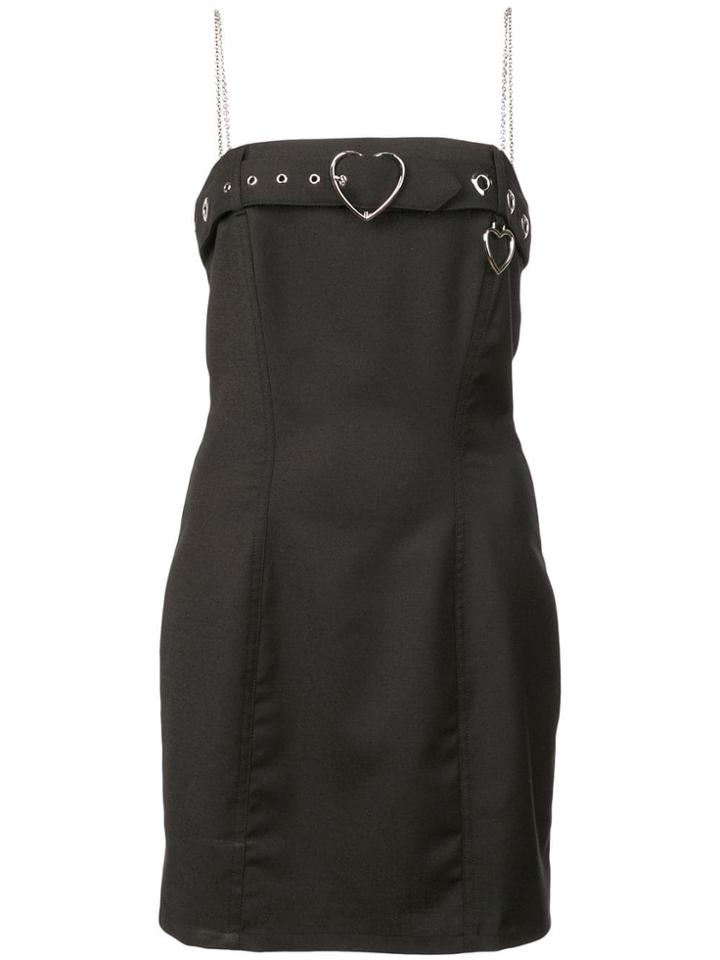 Adam Selman Belted Neck Strapless Dress - Black
